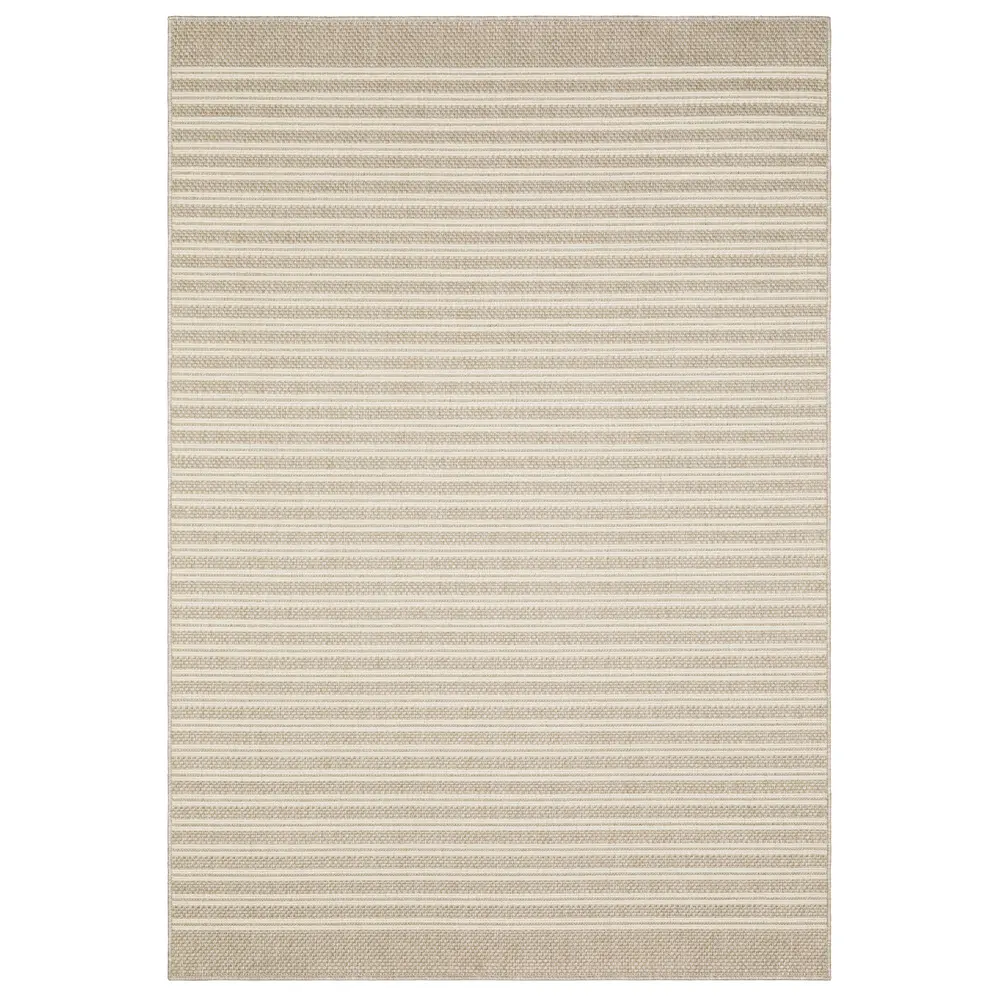 Zarina ZAR09 Beige / Ivory Indoor/Outdoor Area Rug - 7'10