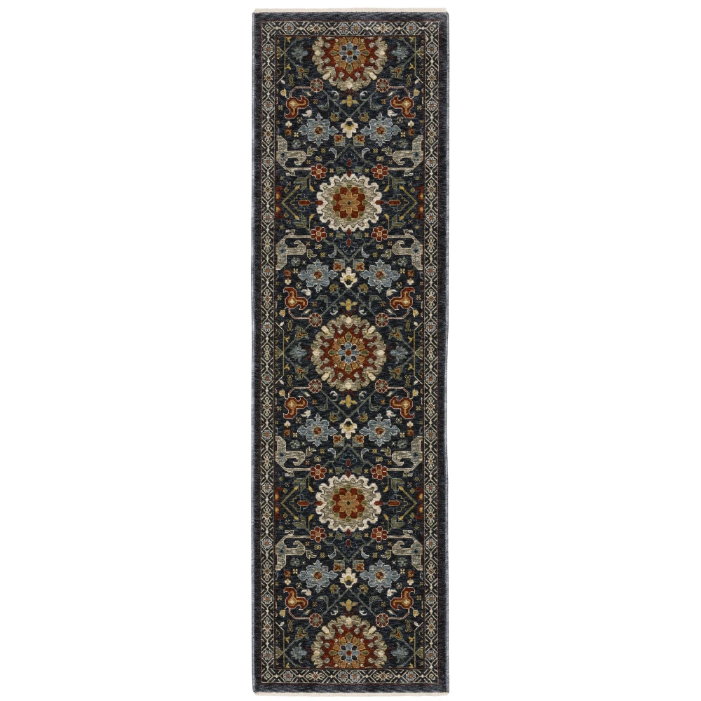 Aberdeen 006B1 Blue/ Multi Indoor Area Rug - 2'3