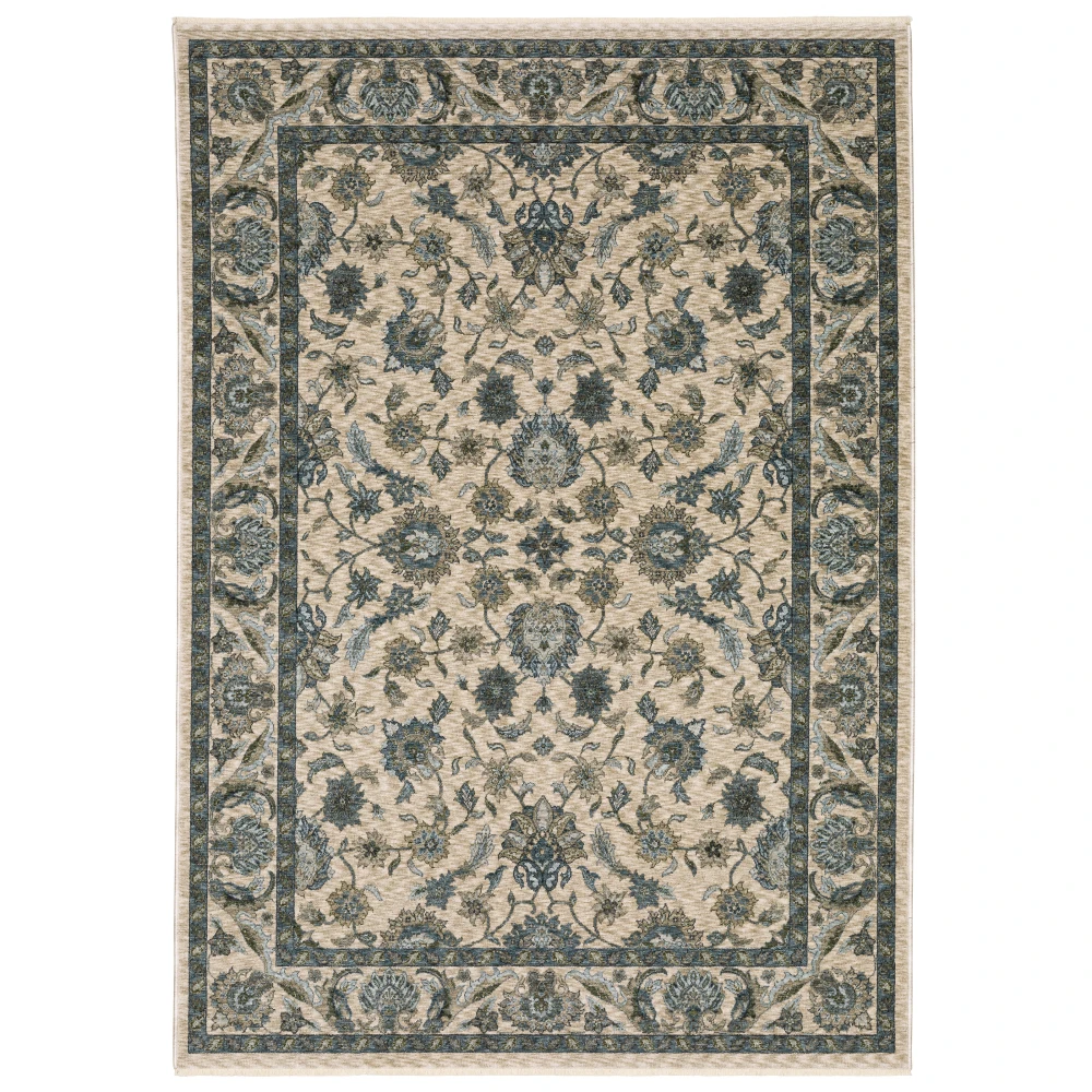 Aberdeen 070I1 Beige/ Blue Indoor Area Rug - 7'10
