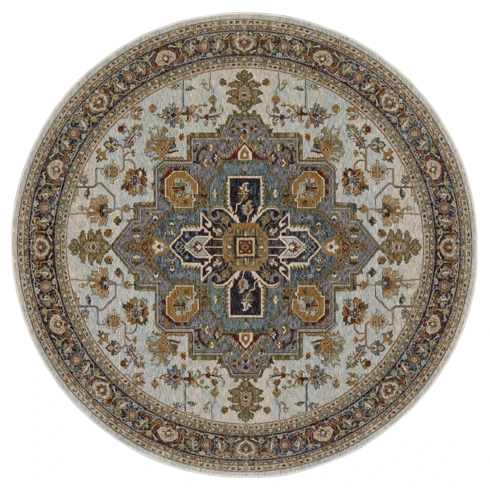 Aberdeen 1144W Beige/ Sky Blue Indoor Area Rug - 7'10