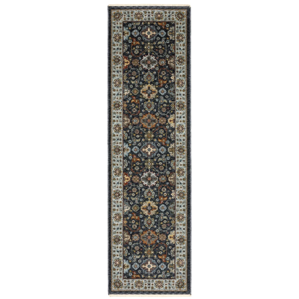 Aberdeen 561B1 Blue/ Multi Indoor Area Rug - 2'3