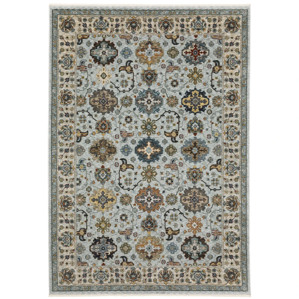 Aberdeen 561W1 Blue/ Beige Indoor Area Rug - 3'3
