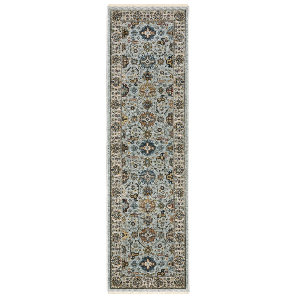 Aberdeen 561W1 Blue/ Beige Indoor Area Rug - 2'3