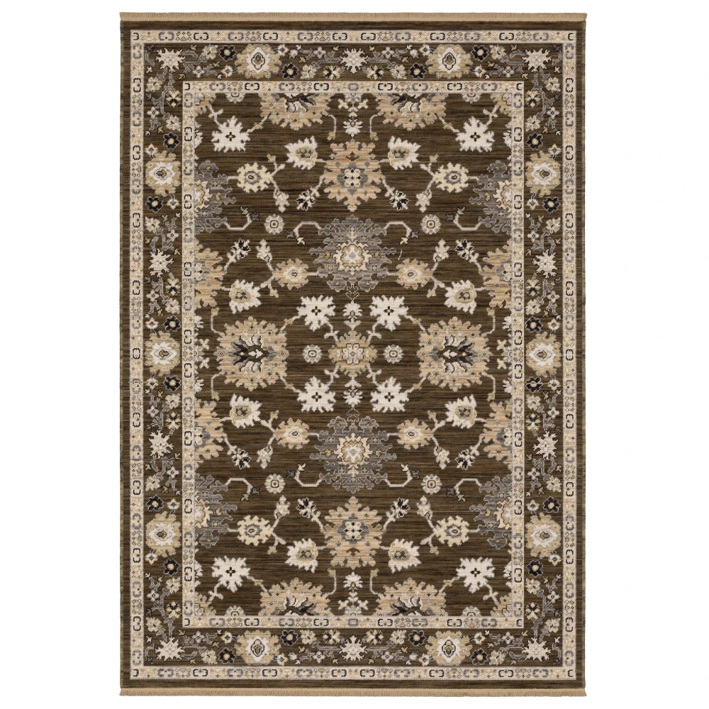 Acacia ACA01 Brown/ Tan Indoor Area Rug - 5'3