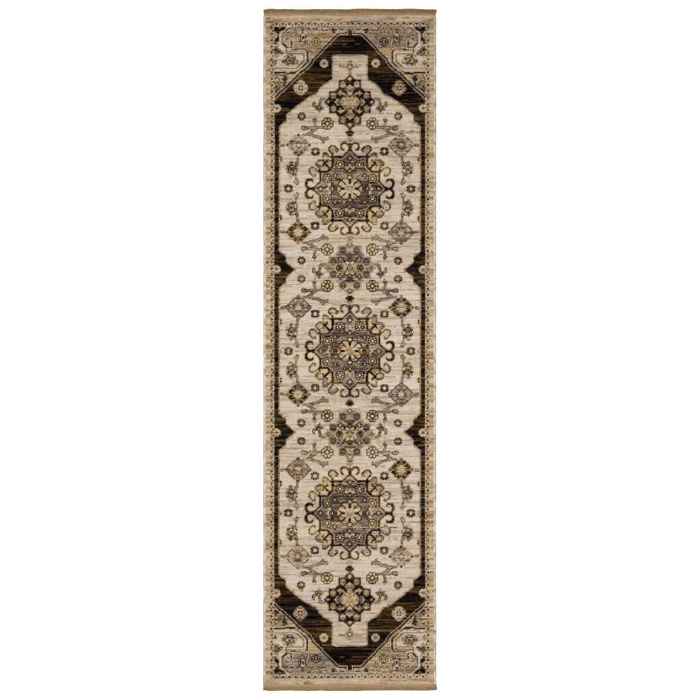 Acacia ACA04 Brown/ Grey Indoor Area Rug - 2'6