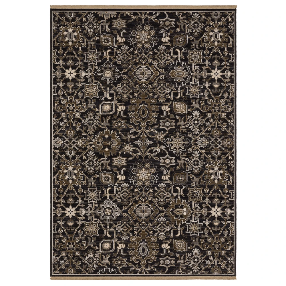 Acacia ACA05 Charcoal//Tan Indoor Area Rug - 5'3