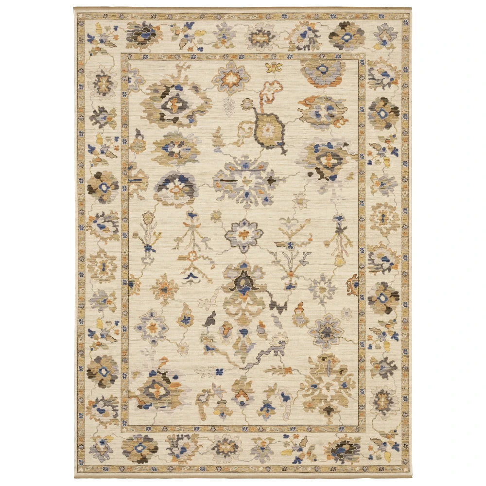Acacia ACA13 Beige/ Tan Indoor Area Rug - 3'3