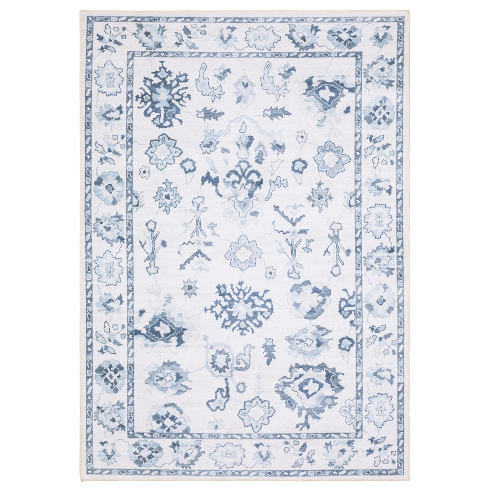 Addison ADD02 Ivory/ Blue Indoor Area Rug - 7'6