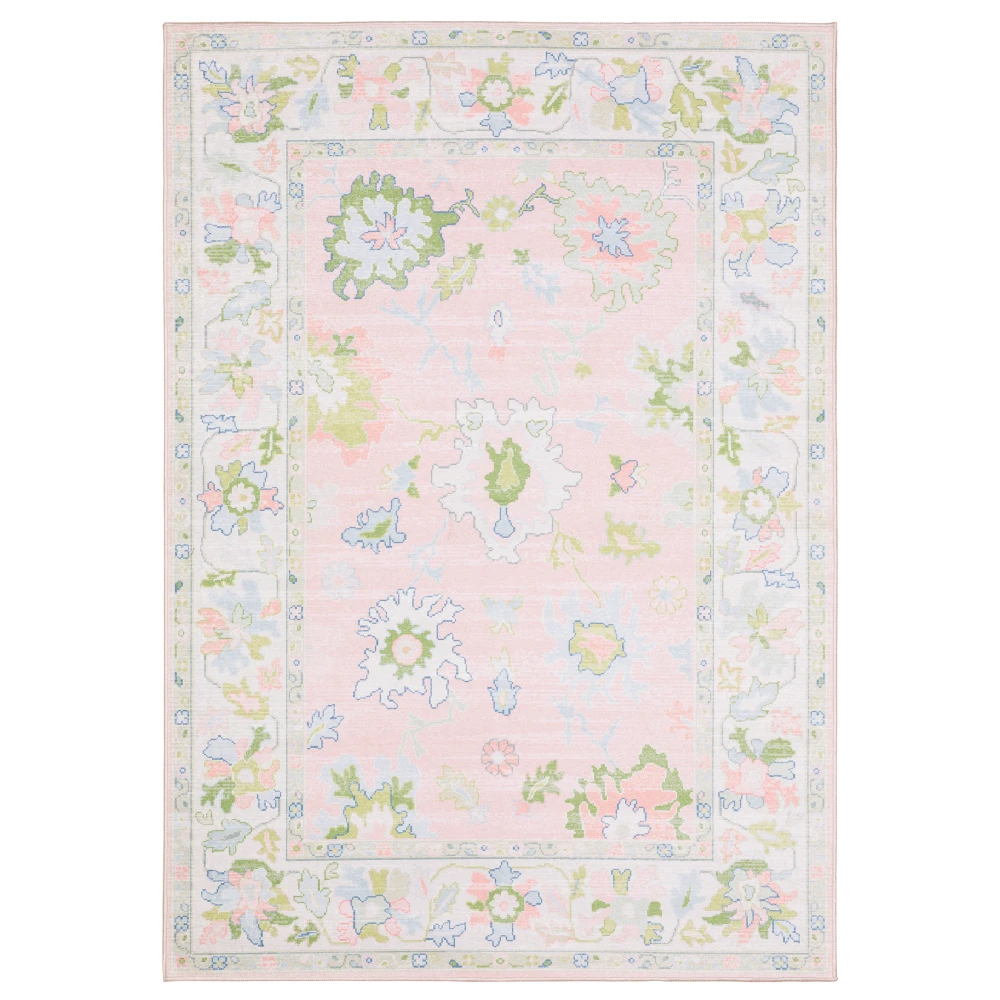 Addison ADD04 Pink/ Green Indoor Area Rug - 9'10