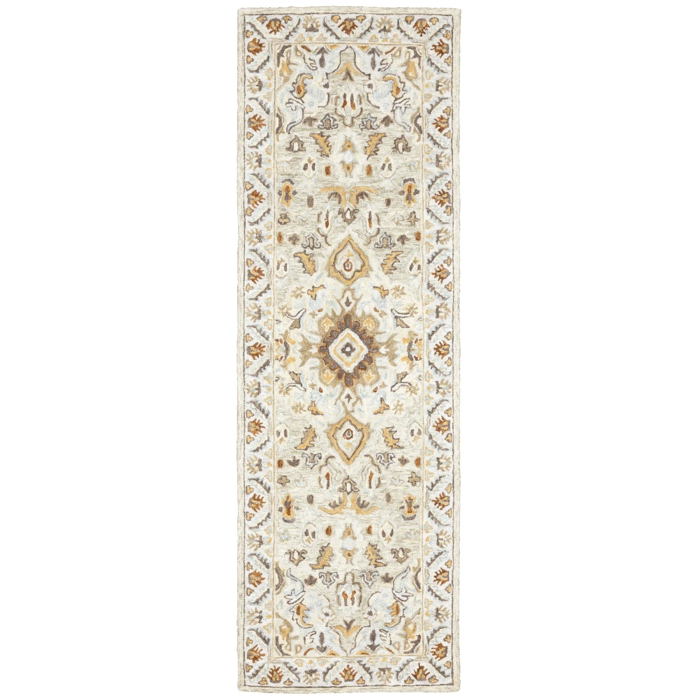 Alfresco 28403 Ivory/ Beige Indoor Area Rug - 2'6