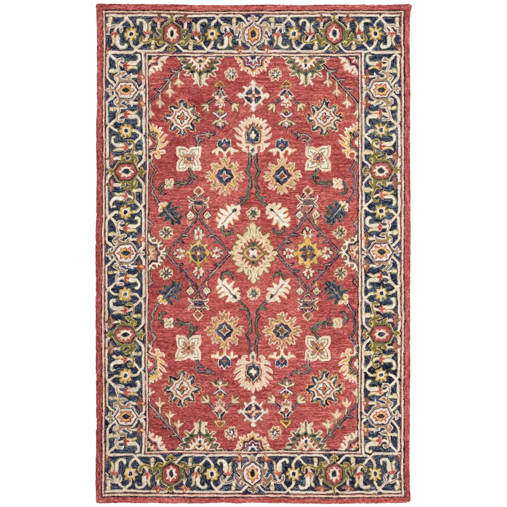 Alfresco 28404 Red/ Blue Indoor Area Rug - 10' x 13'