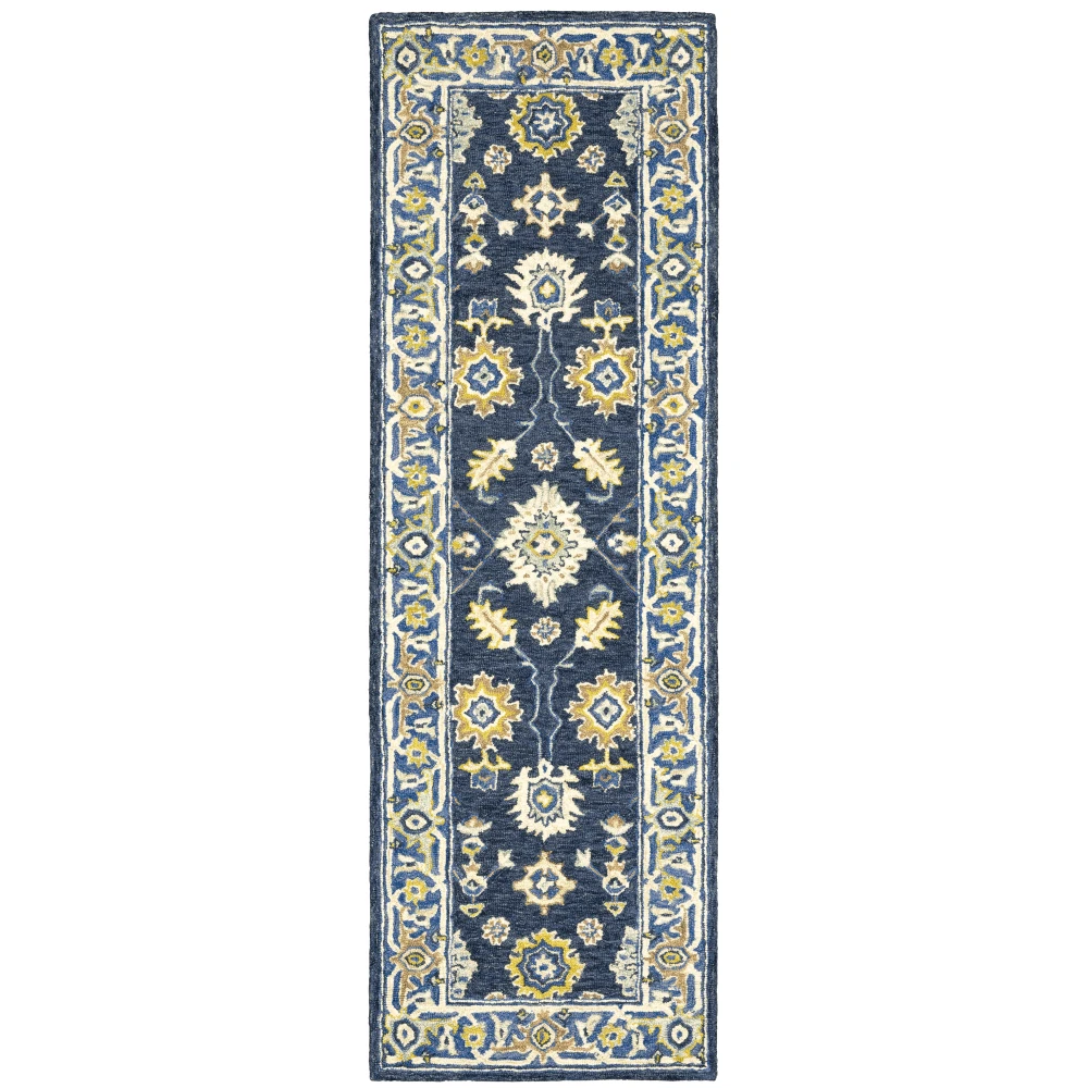 Alfresco 28405 Navy/ Blue Indoor Area Rug - 2'6