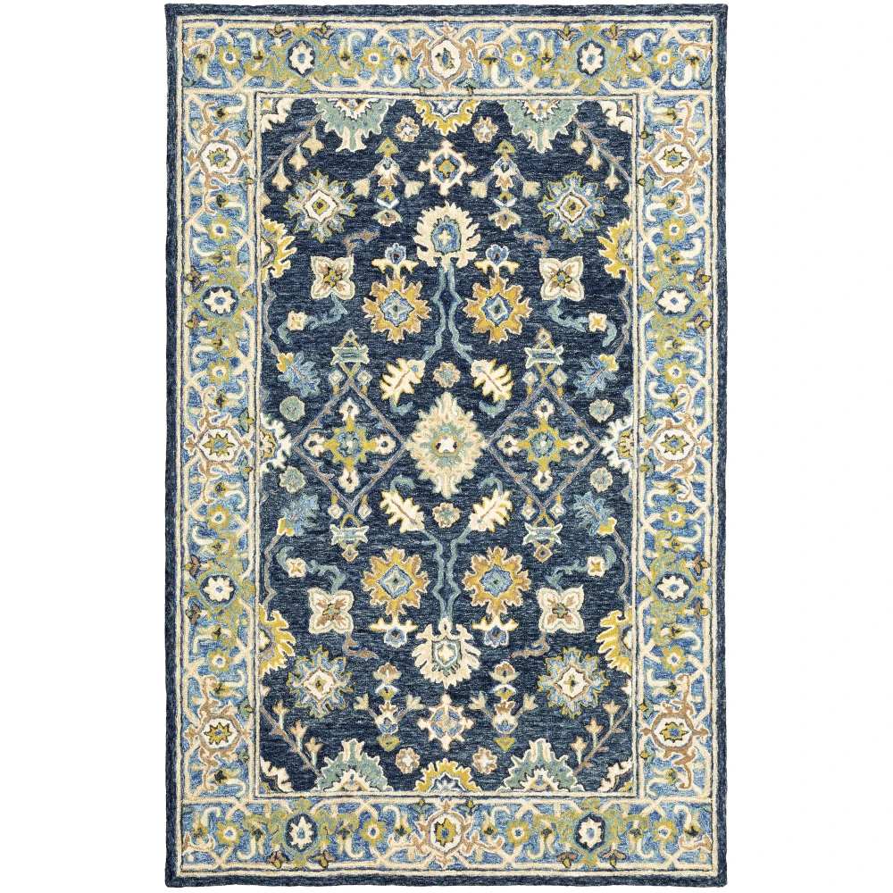 Alfresco 28405 Navy/ Blue Indoor Area Rug - 5' x 8'