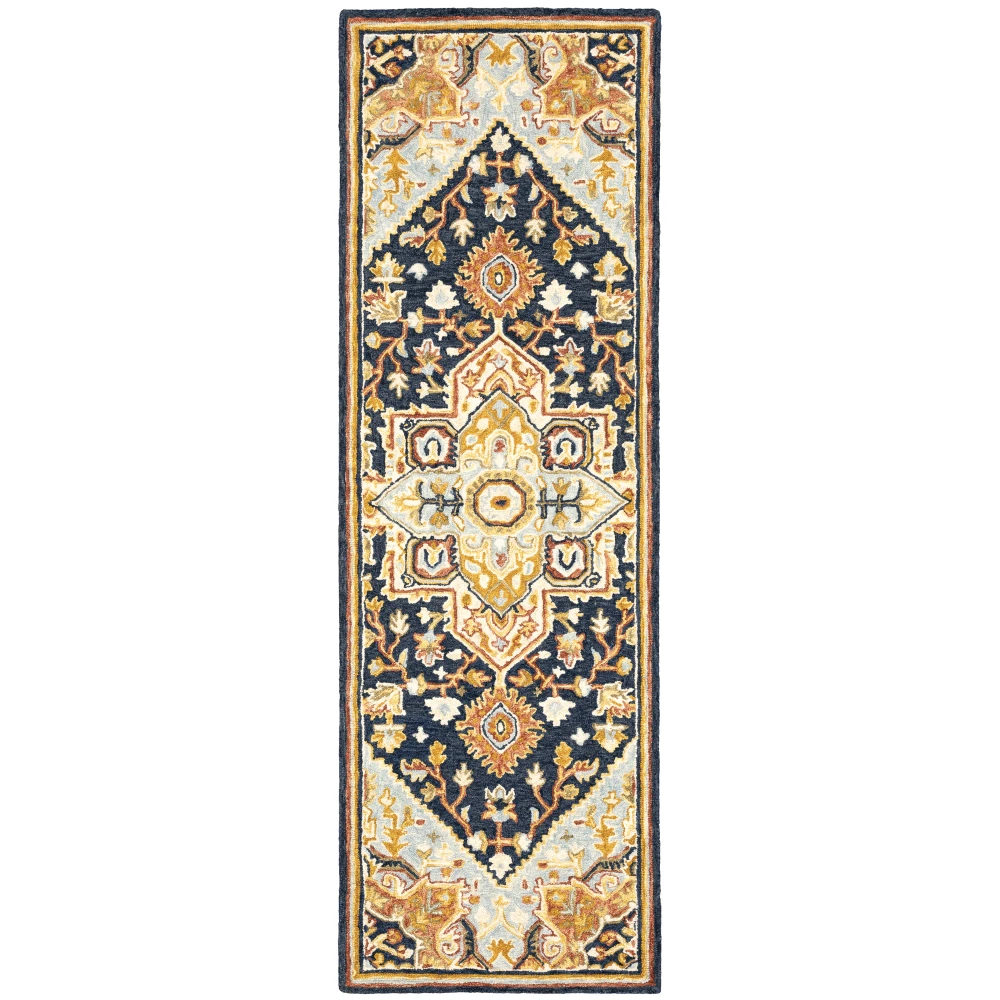 Alfresco 28408 Navy/ Rust Indoor Area Rug - 2'6