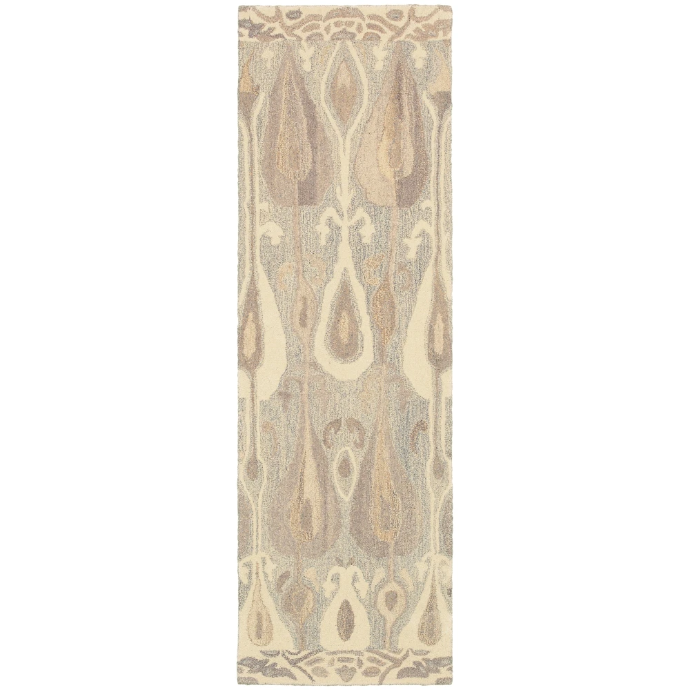 Anastasia 68000 Grey/ Beige Indoor Area Rug - 2'6