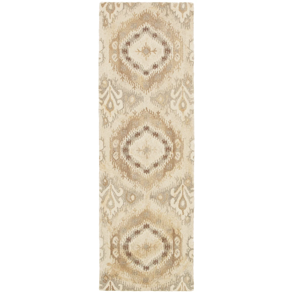 Anastasia 68003 Beige/ Ivory Indoor Area Rug - 2'6