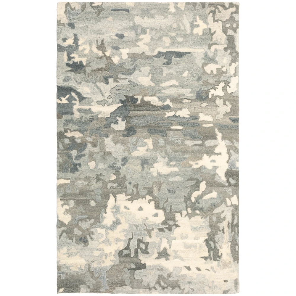 Anastasia 68006 Grey/ Charcoal Indoor Area Rug - 5' x 8'