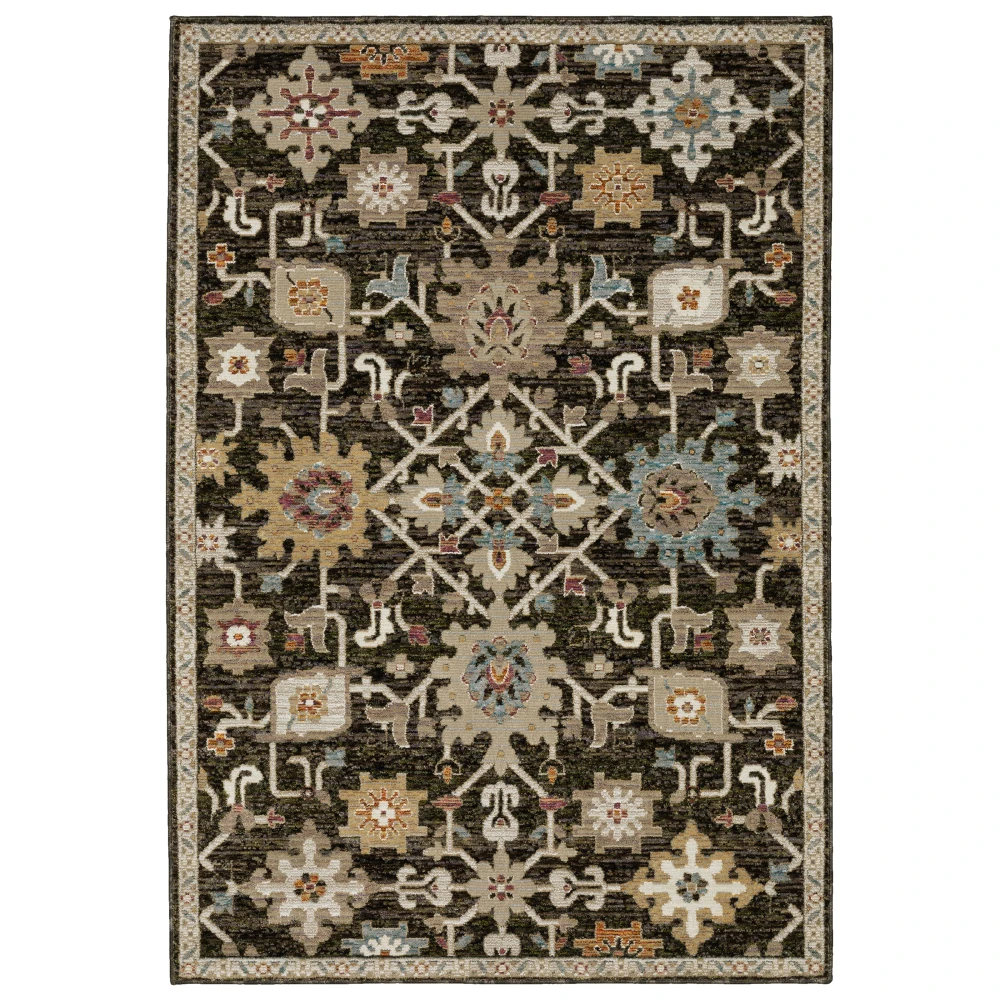 Andorra 2396B Brown/ Multi Indoor Area Rug - 6'7