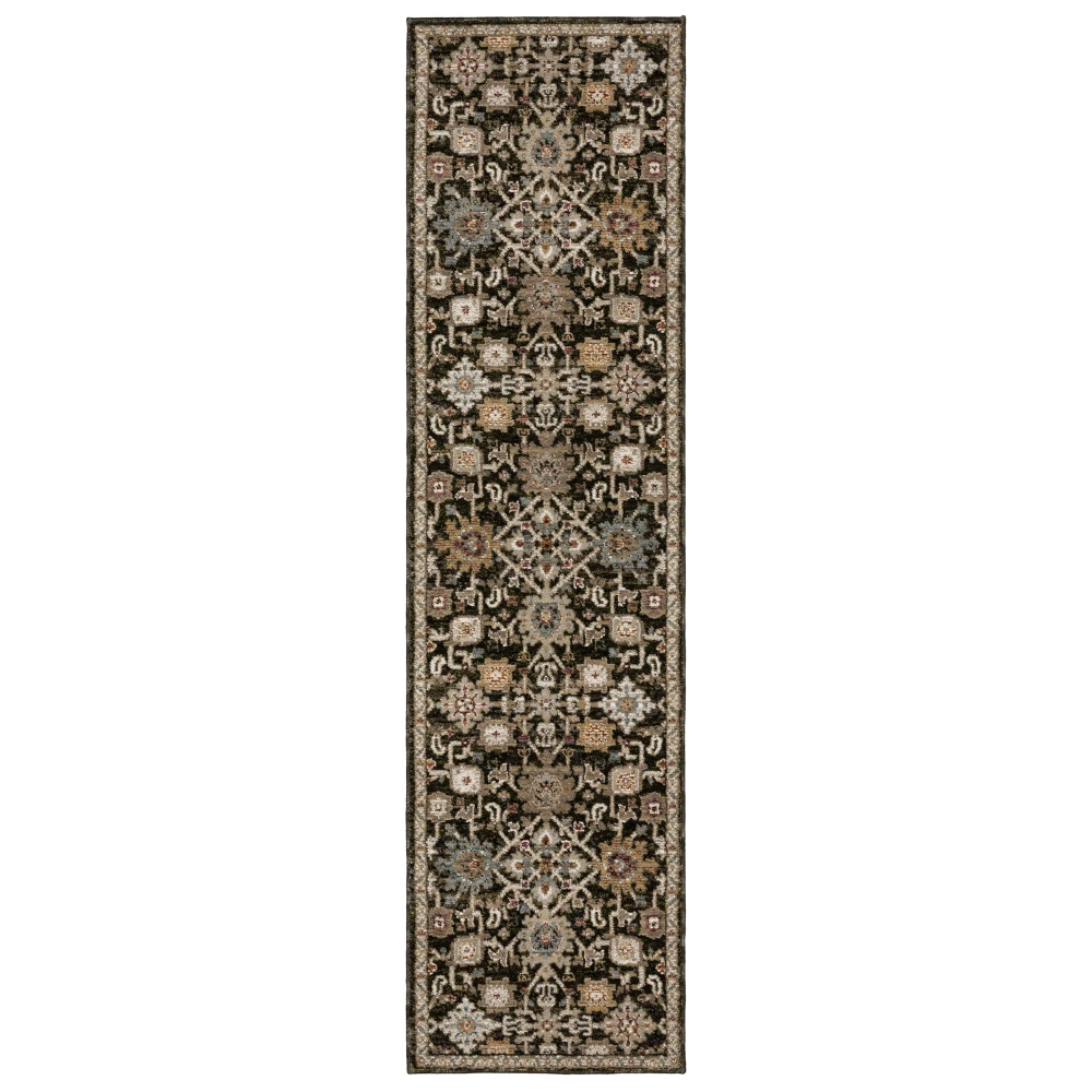 Andorra 2396B Brown/ Multi Indoor Area Rug - 2'3