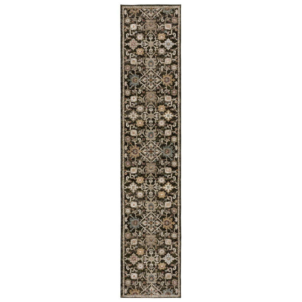 Andorra 2396B Brown/ Multi Indoor Area Rug - 2'6