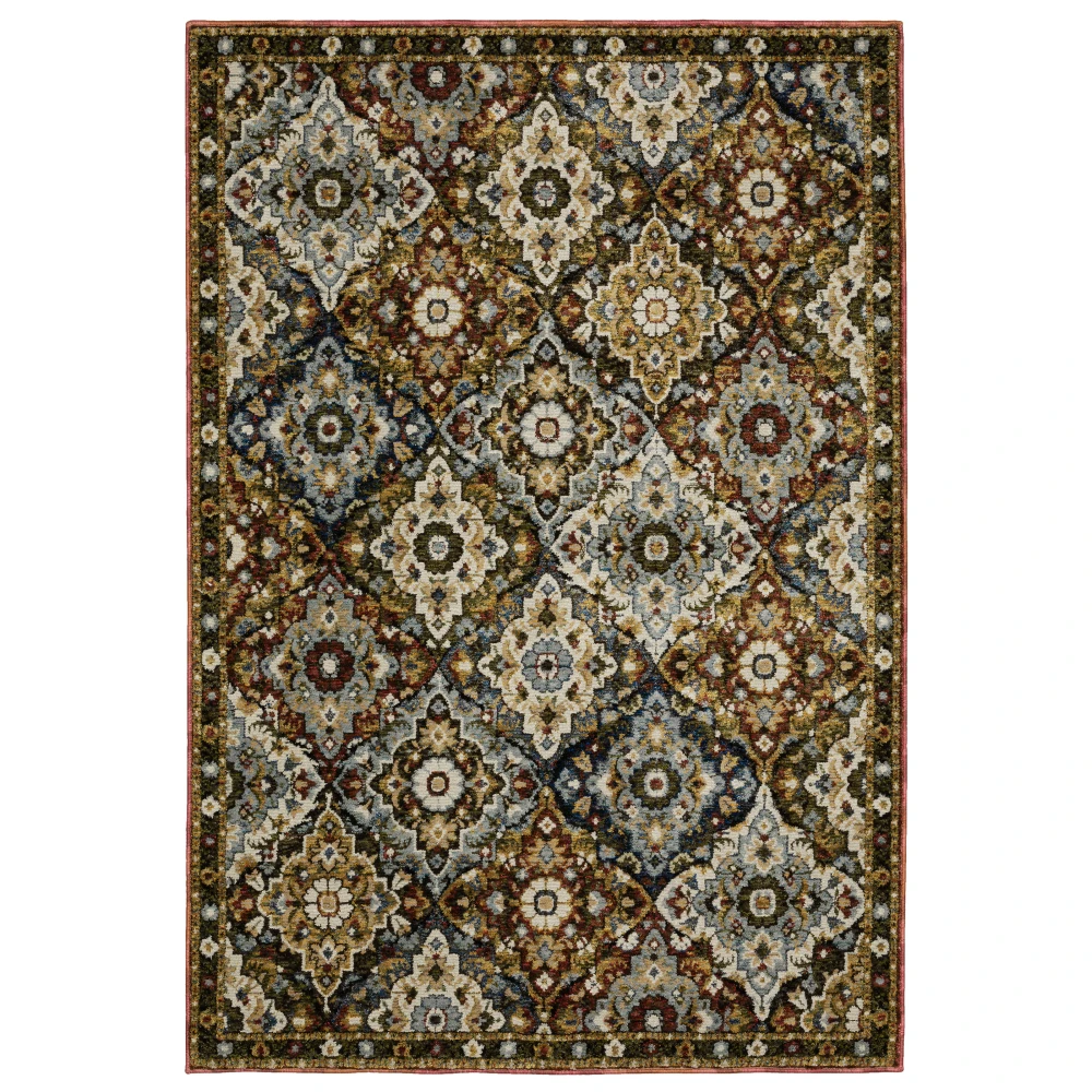 Andorra 2408A Red/ Multi Indoor Area Rug - 8'6