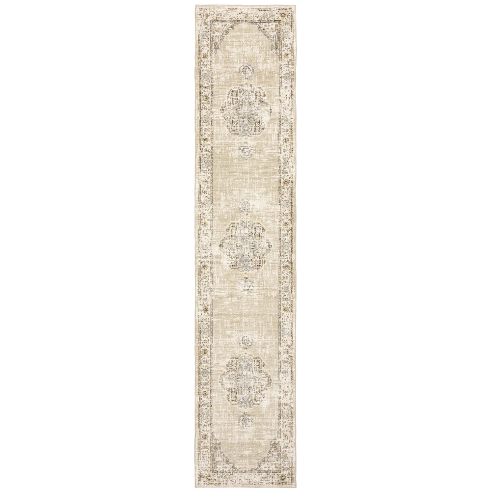 Andorra 303D0 Beige/ Ivory Indoor Area Rug - 2'6