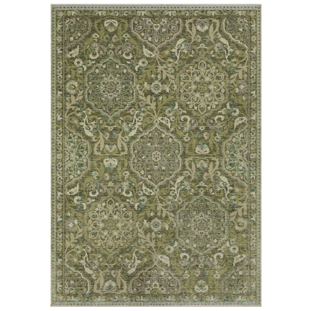 Andorra 3709C Green/ Gold Indoor Area Rug - 10' x 13'2