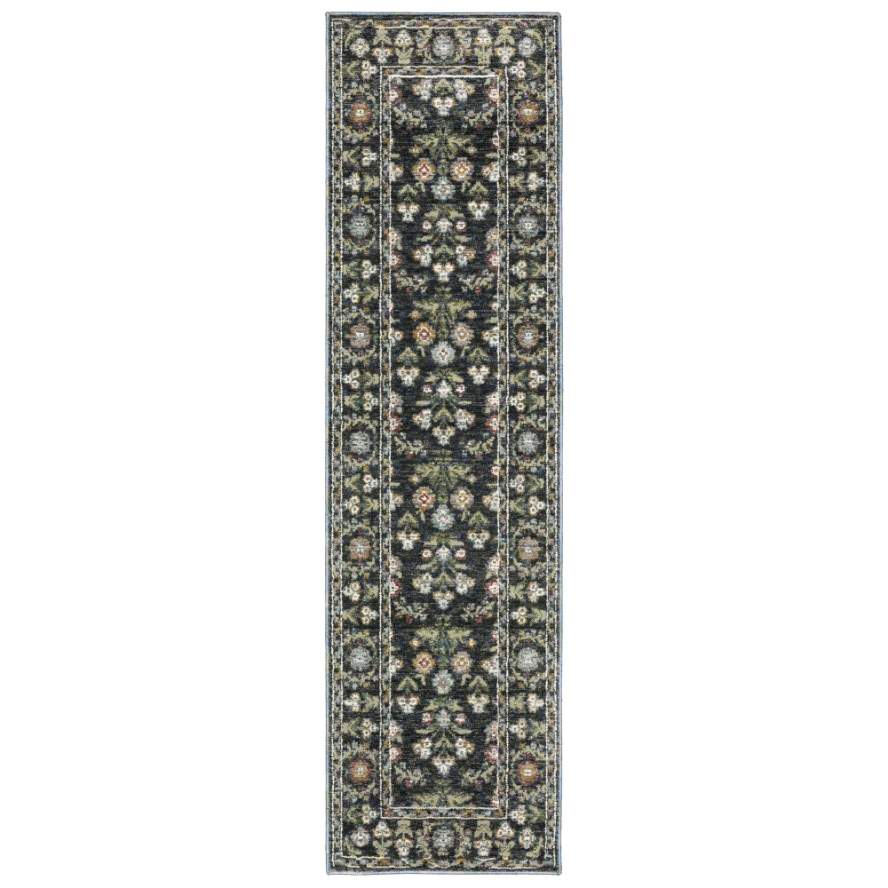 Andorra 3710A Blue/ Multi Indoor Area Rug - 2'3