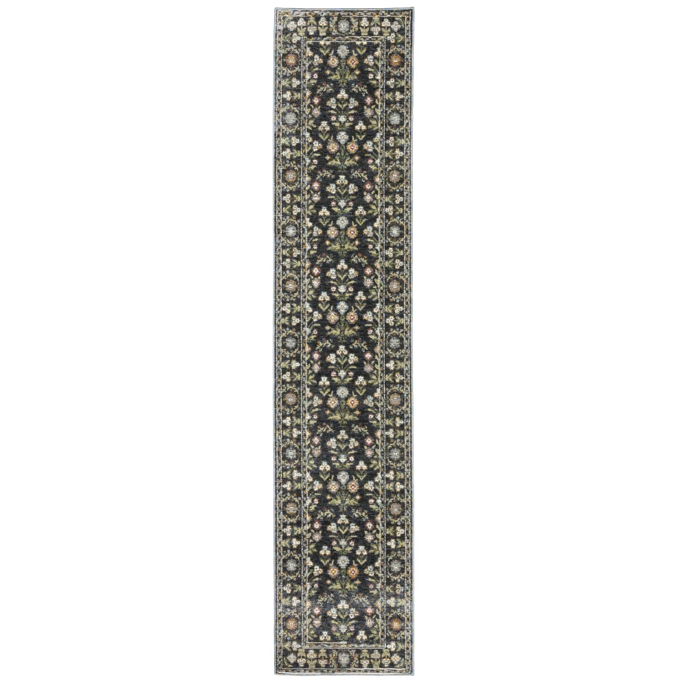 Andorra 3710A Blue/ Multi Indoor Area Rug - 2'6