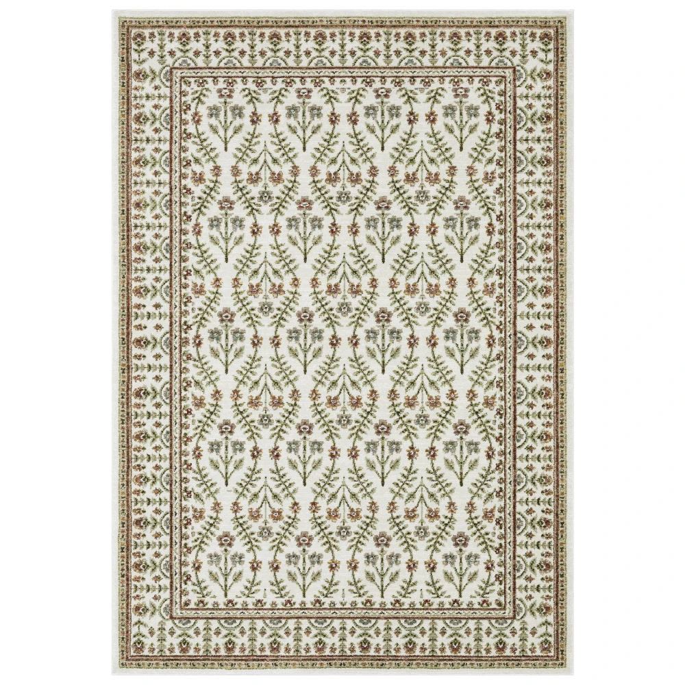 Andorra 3717A Ivory/ Red Indoor Area Rug - 7'10