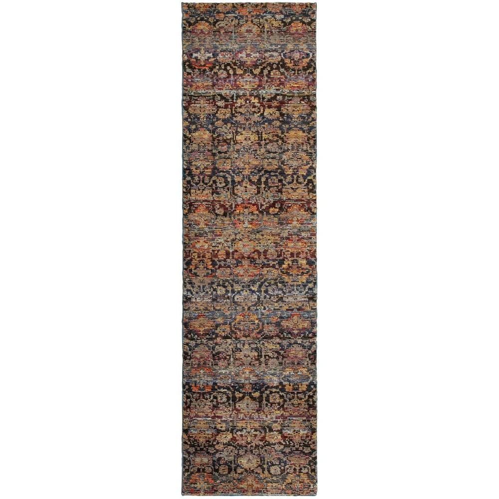 Andorra 6836C Multi/ Blue Indoor Area Rug - 2'3