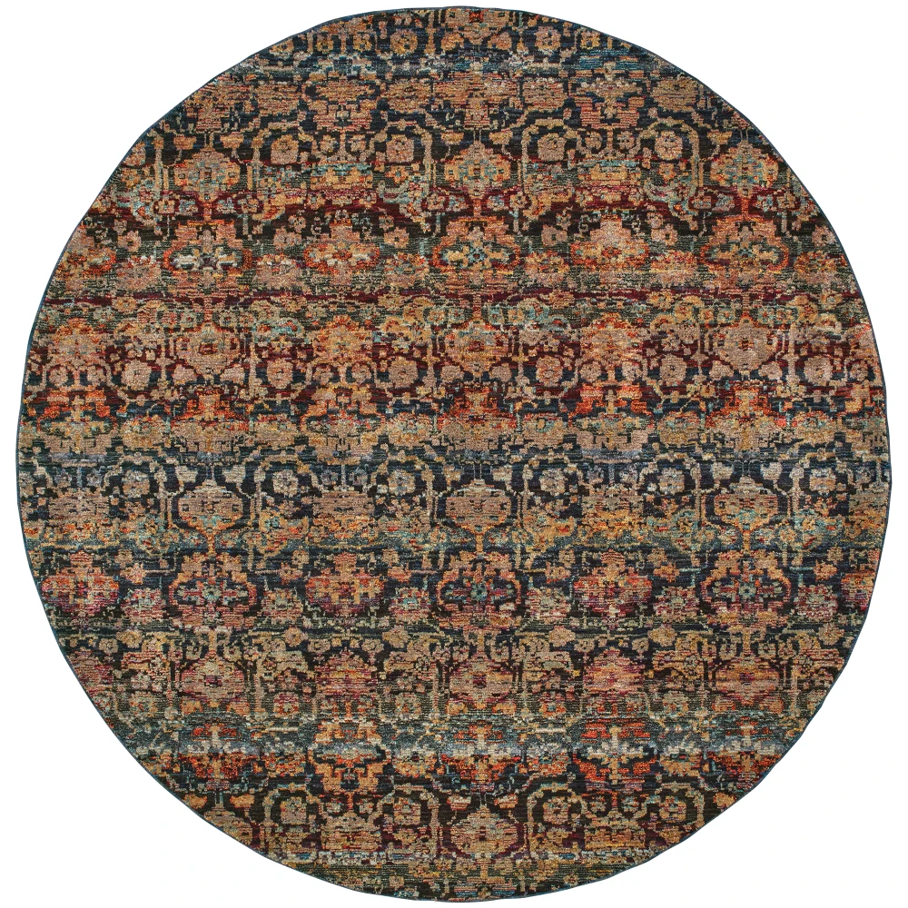 Andorra 6836C Multi/ Blue Indoor Area Rug - 7'10