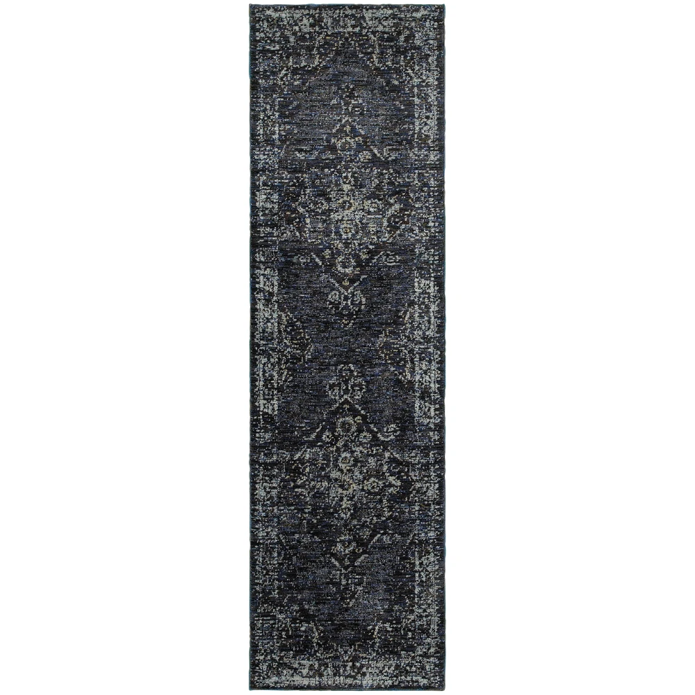 Andorra 7135F Blue/ Light Blue Indoor Area Rug - 2'3