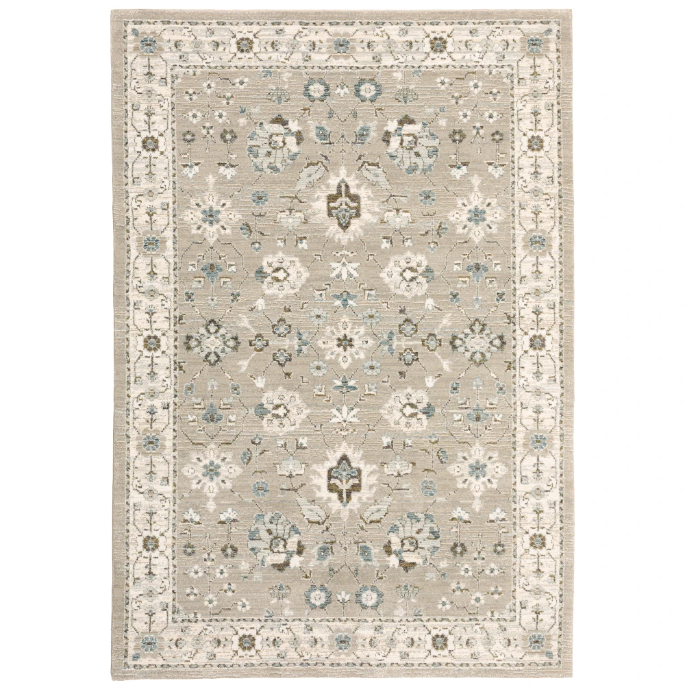 Andorra 8930L Beige/ Ivory Indoor Area Rug - 5'3