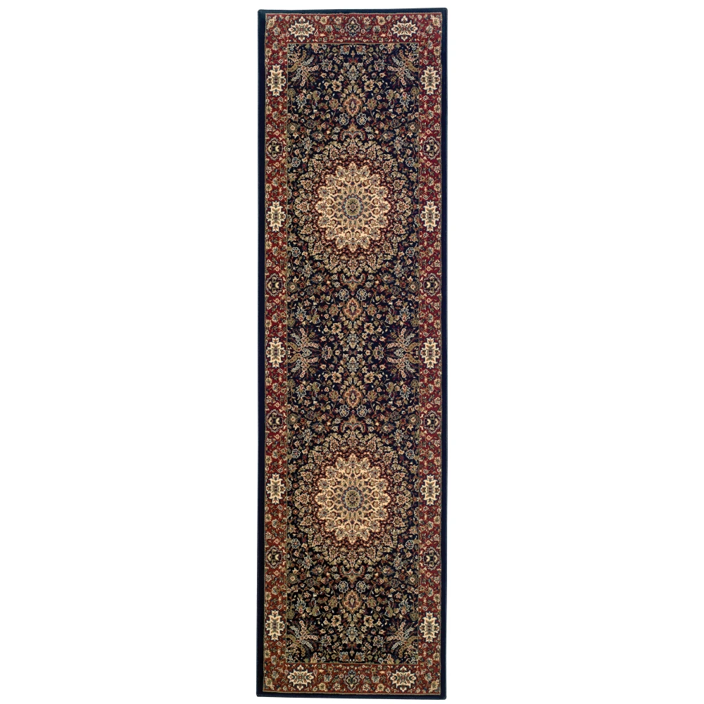 Ariana 095B3 Blue/ Red Indoor Area Rug - 2'3