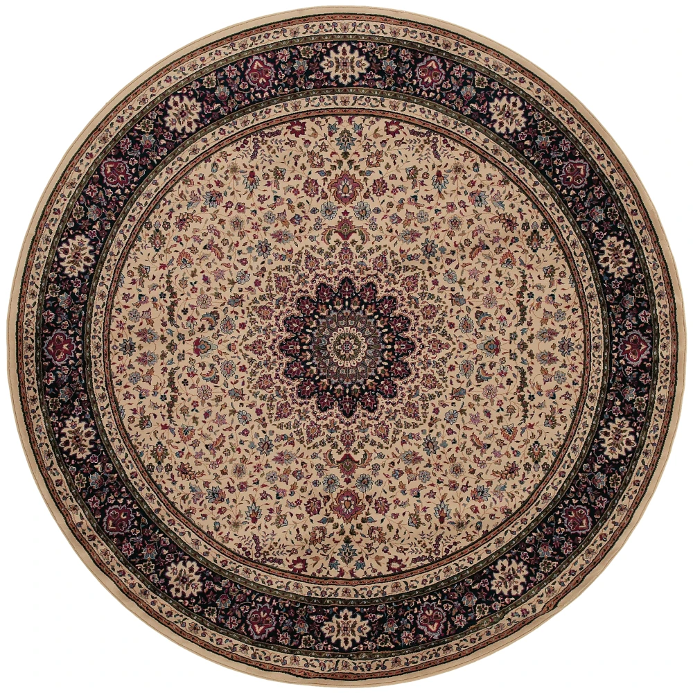 Ariana 095I8 Ivory/ Black Indoor Area Rug - 6' Round