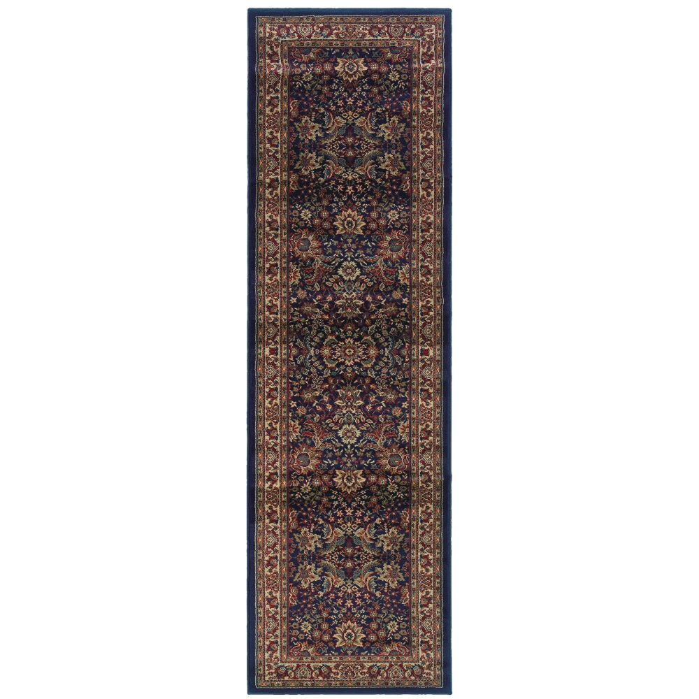 Ariana 113B2 Blue/ Red Indoor Area Rug - 2'3