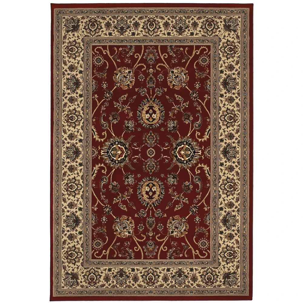 Ariana 130/8 Red/ Ivory Indoor Area Rug - 5'3