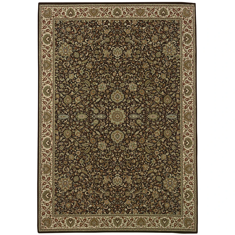 Ariana 172D2 Brown/ Ivory Indoor Area Rug - 7'10