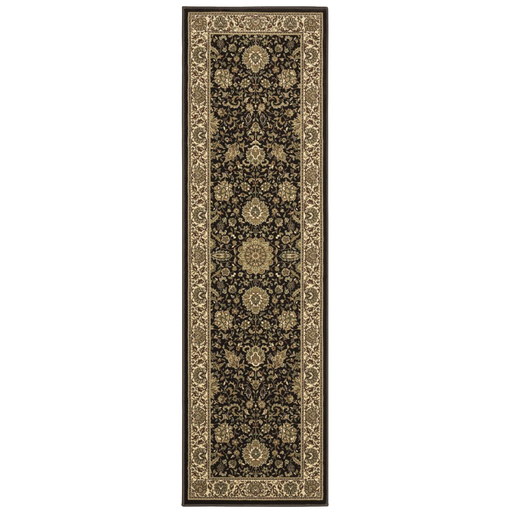 Ariana 172D2 Brown/ Ivory Indoor Area Rug - 2'7