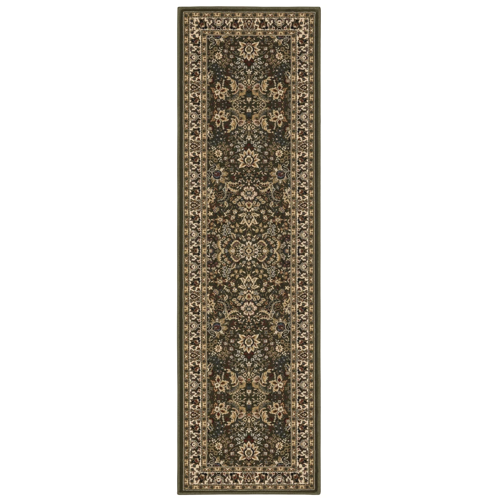 Ariana 213G8 Green/ Ivory Indoor Area Rug - 2'3