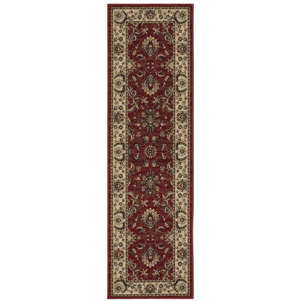 Ariana 311C3 Red/ Ivory Indoor Area Rug - 2'3