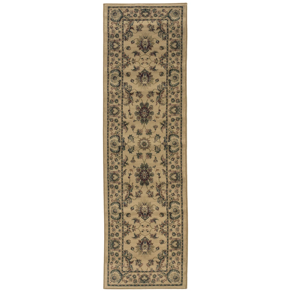 Ariana 311I3 Ivory/ Green Indoor Area Rug - 2'3