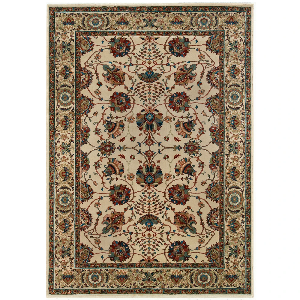 Ariana 431O3 Ivory/ Red Indoor Area Rug - 5'3