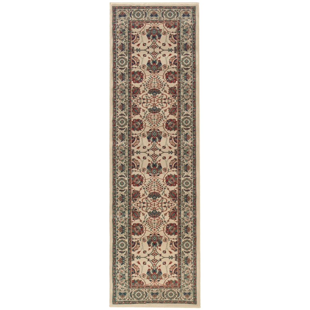 Ariana 431O3 Ivory/ Red Indoor Area Rug - 2'7