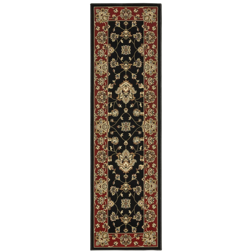 Ariana 623M3 Black/ Red Indoor Area Rug - 2'3