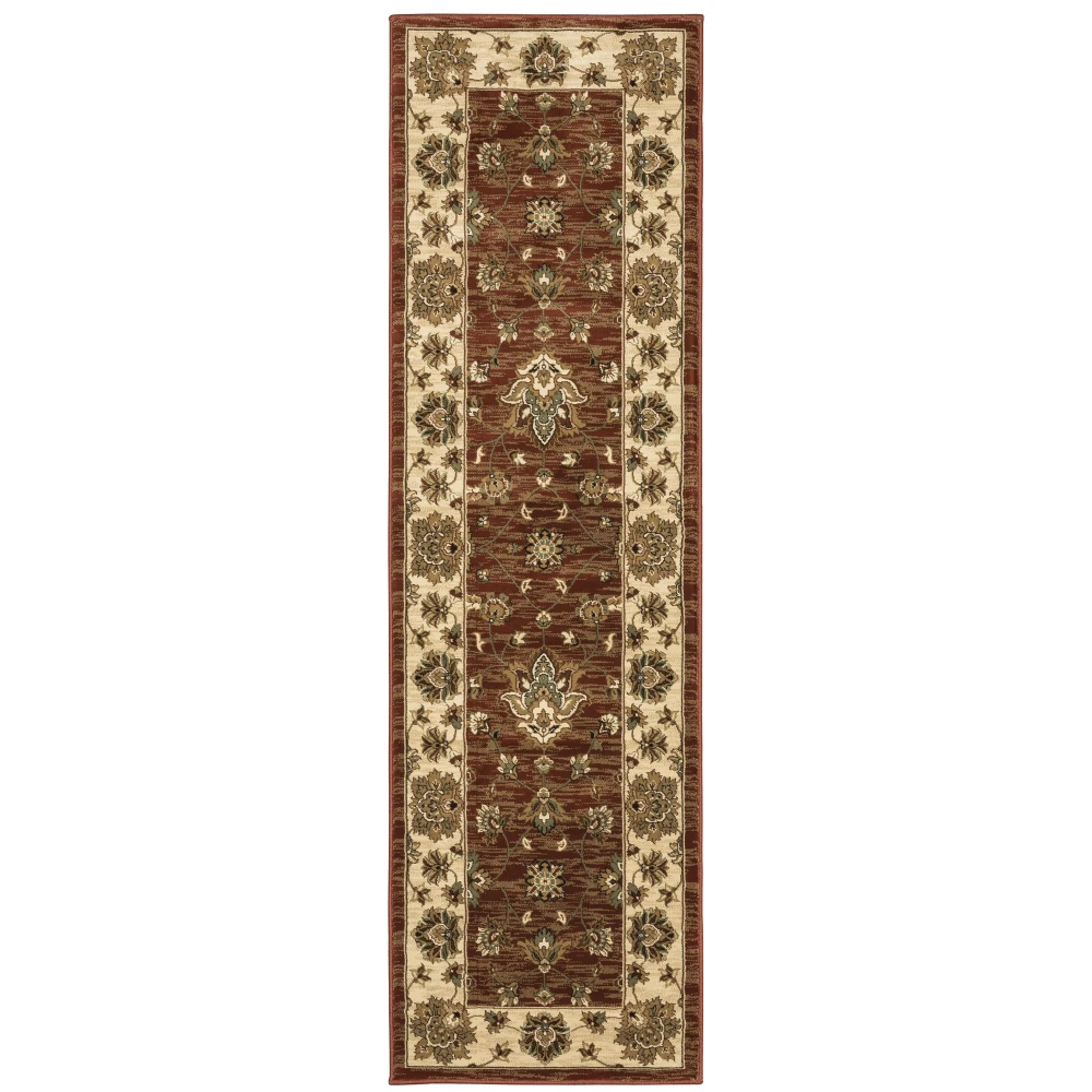Ariana 623V3 Red/ Ivory Indoor Area Rug - 2'3