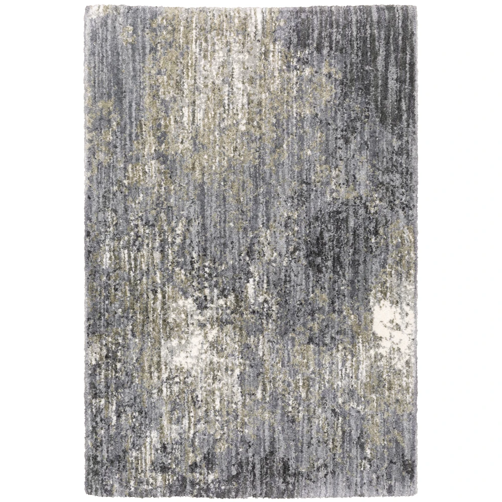 Aspen 2060W Grey/ Ivory Indoor Area Rug - 3'10