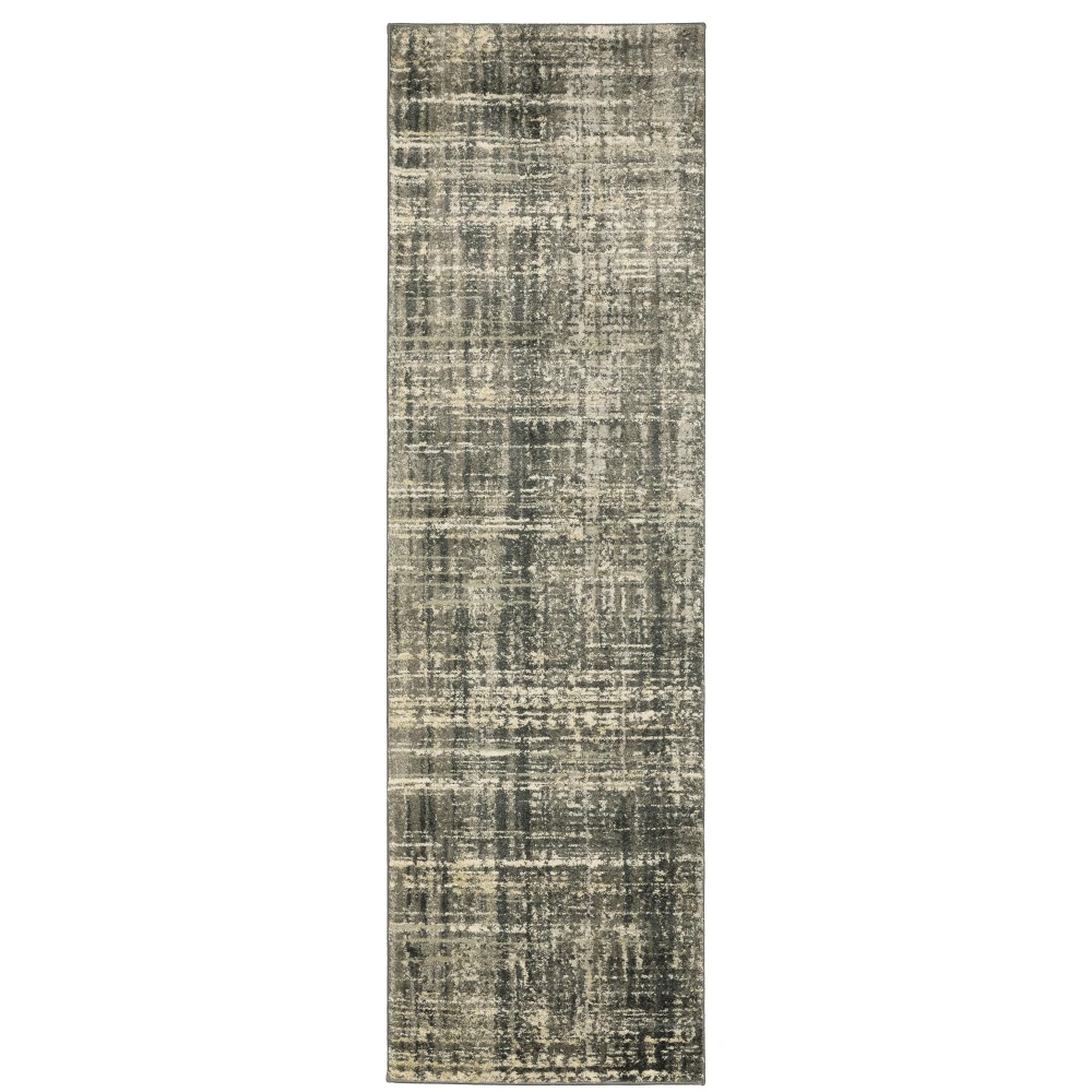 Astor 2541M Charcoal/ Beige Indoor Area Rug - 2'3