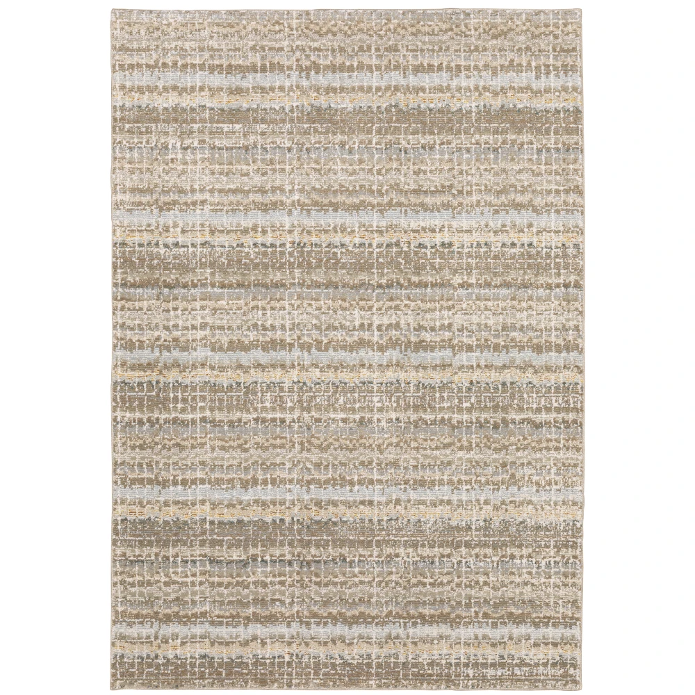 Atlas 747E0 Ivory/ Grey Indoor Area Rug - 1'10